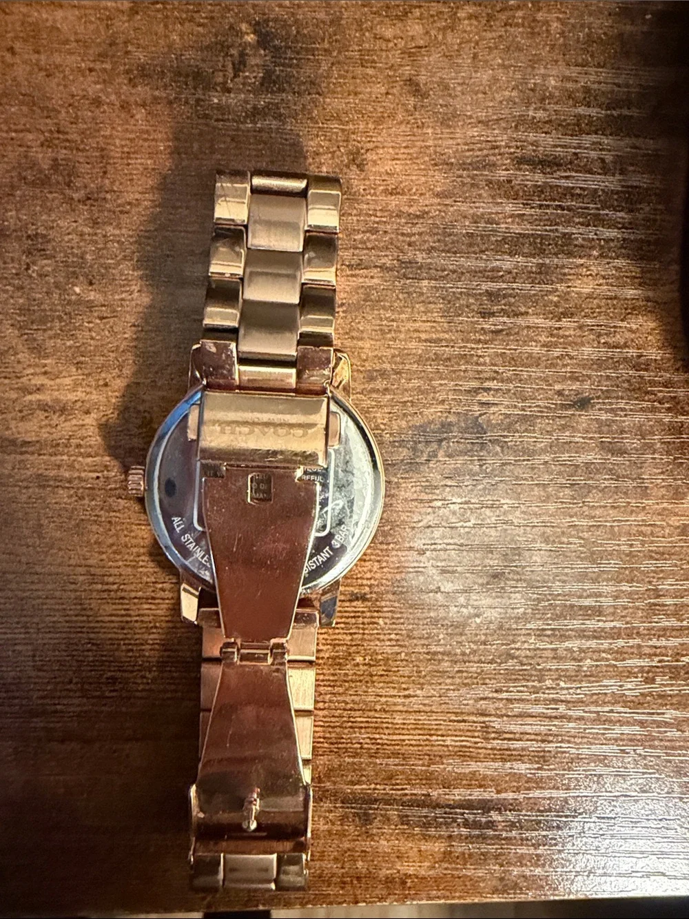 Coach Rose Gold Glitter Dial Bracelet Watch